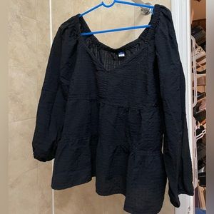 3/$20 Old navy Black A line top